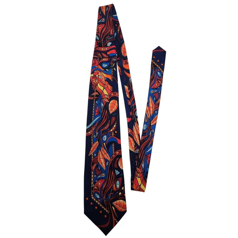 Rush Limbaugh No Boundaries Mens Multicolor Geometric Patten Silk Tie